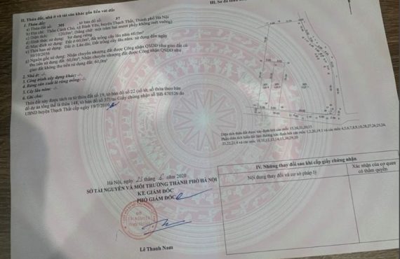 Bán đất tại thôn cánh chủ xã bình yên