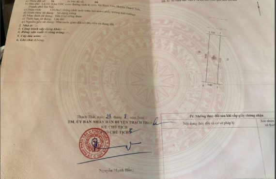 Bán đất tại khu TDC bình yên